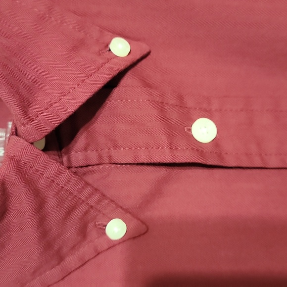 Dockers Burgundy Button Down Long Sleeve Shirt Men's Size XXL - Picture 3 of 8